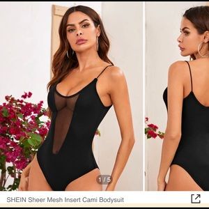 Black bodysuit w sheer